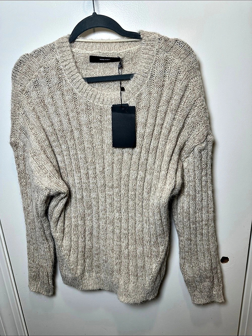 Vero Moda VMCHER LS O-NECK PULLOVER Ribbed Brown XL Sweater(56)